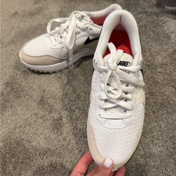 Nike Women's White and Tan Air Max Sneakers - Picture 2 of 5